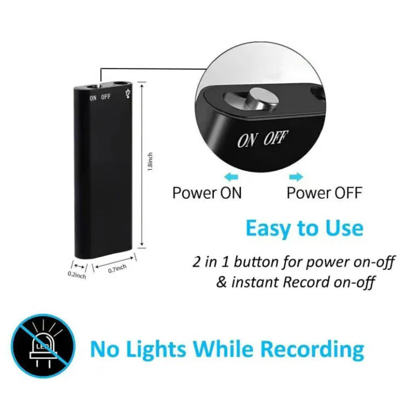 🎤 Mini HD Recorder - Discreet Elk Detail Vastleggen, Overal! - Image 10
