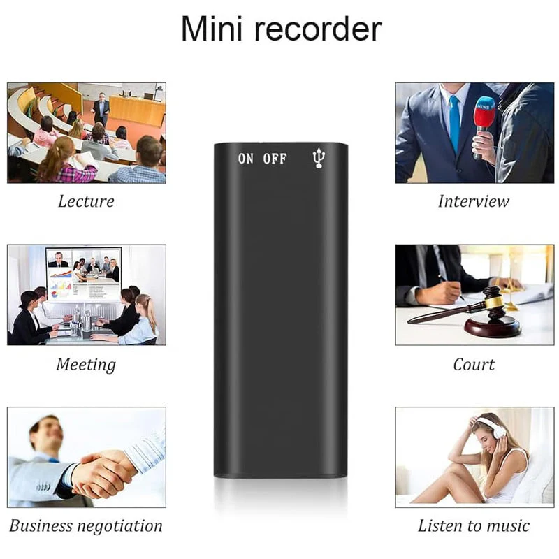 🎤 Mini HD Recorder - Discreet Elk Detail Vastleggen, Overal! - Image 5