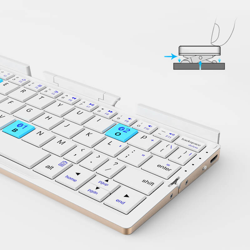 🌞Fris De Lente In Met 50% Korting!🎹 Opvouwbaar Mini Bluetooth-toetsenbord – Magnetische standaard, universeel compatibel & lange batterijduur, draagbaar voor telefoon/tablet/laptop - Image 3