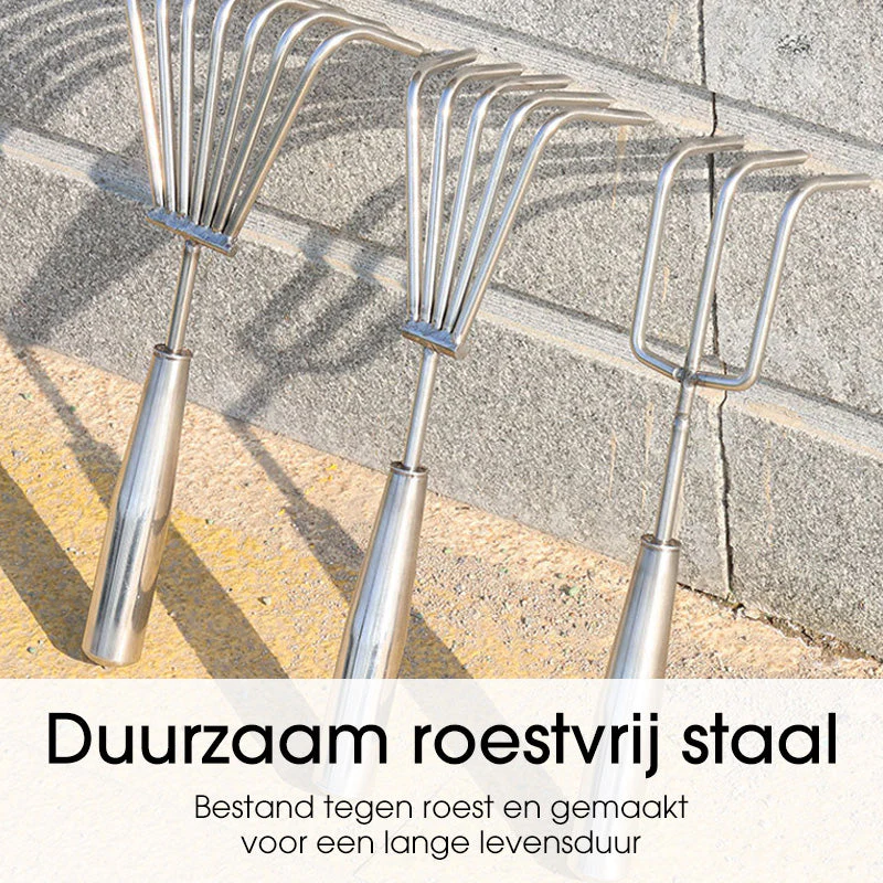 🌿🔧 Mini Handhark van Roestvrij Staal – Duurzame Constructie, Conische Scherpe Tanden & Veelzijdig voor Tuin/Strand! - Image 6