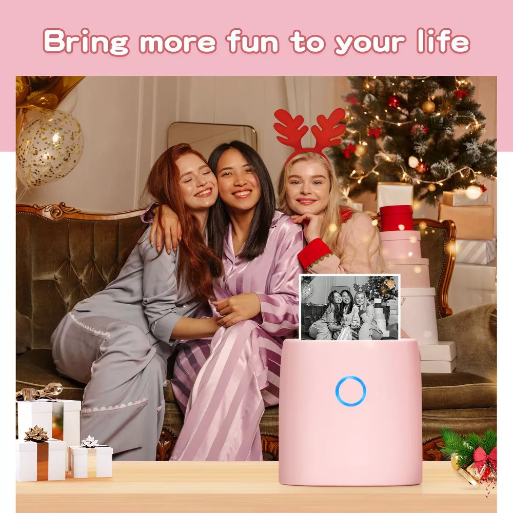 🌞Fris De Lente In Met 50% Korting!🎞️ Mini Herinneringsstickerprinter Bluetooth | 300 DPI HD Foto’s | 5 Rollen BPA-vrij Papier | Onmiddellijke Herinneringen - Image 4