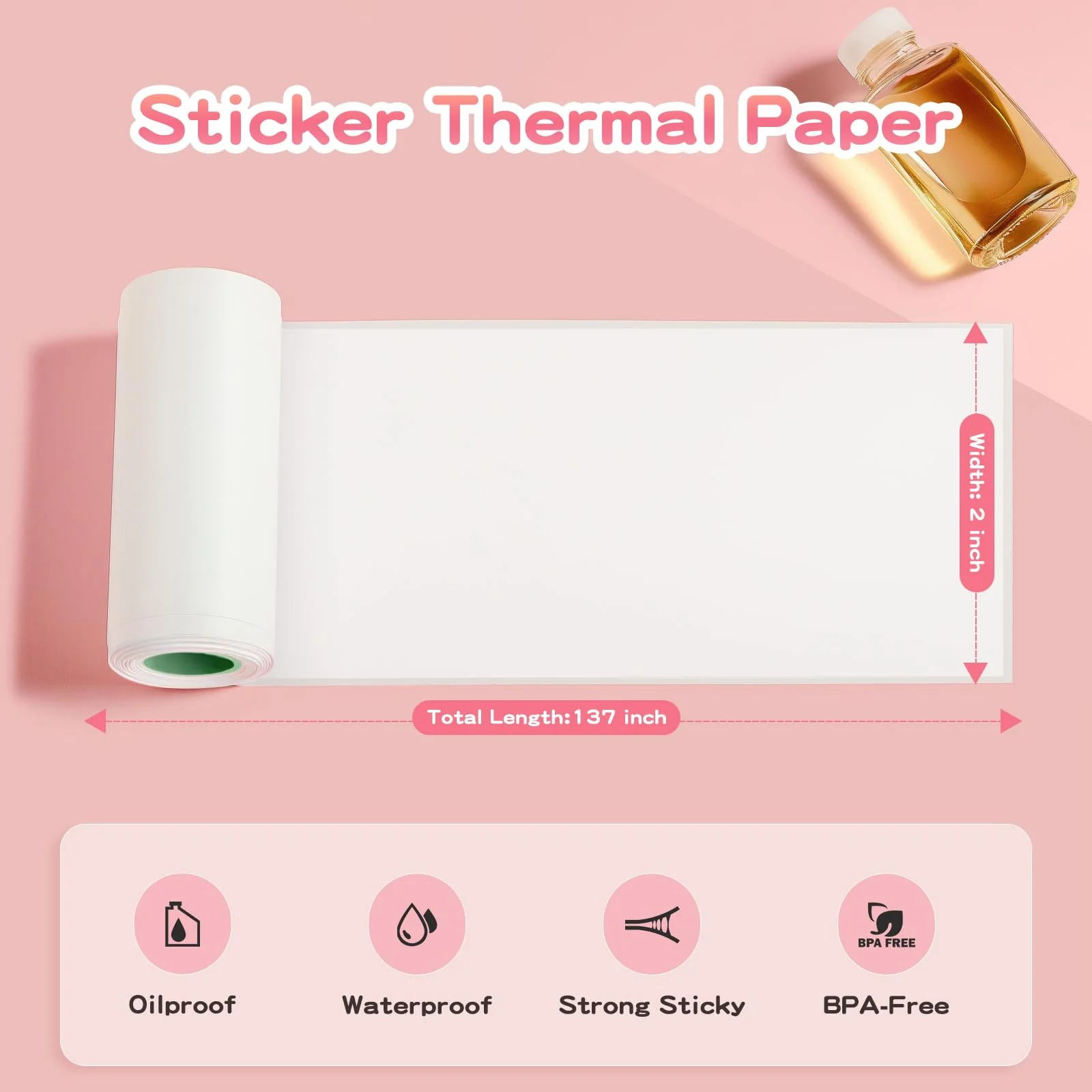 🌞Fris De Lente In Met 50% Korting!🎞️ Mini Herinneringsstickerprinter Bluetooth | 300 DPI HD Foto’s | 5 Rollen BPA-vrij Papier | Onmiddellijke Herinneringen - Image 5