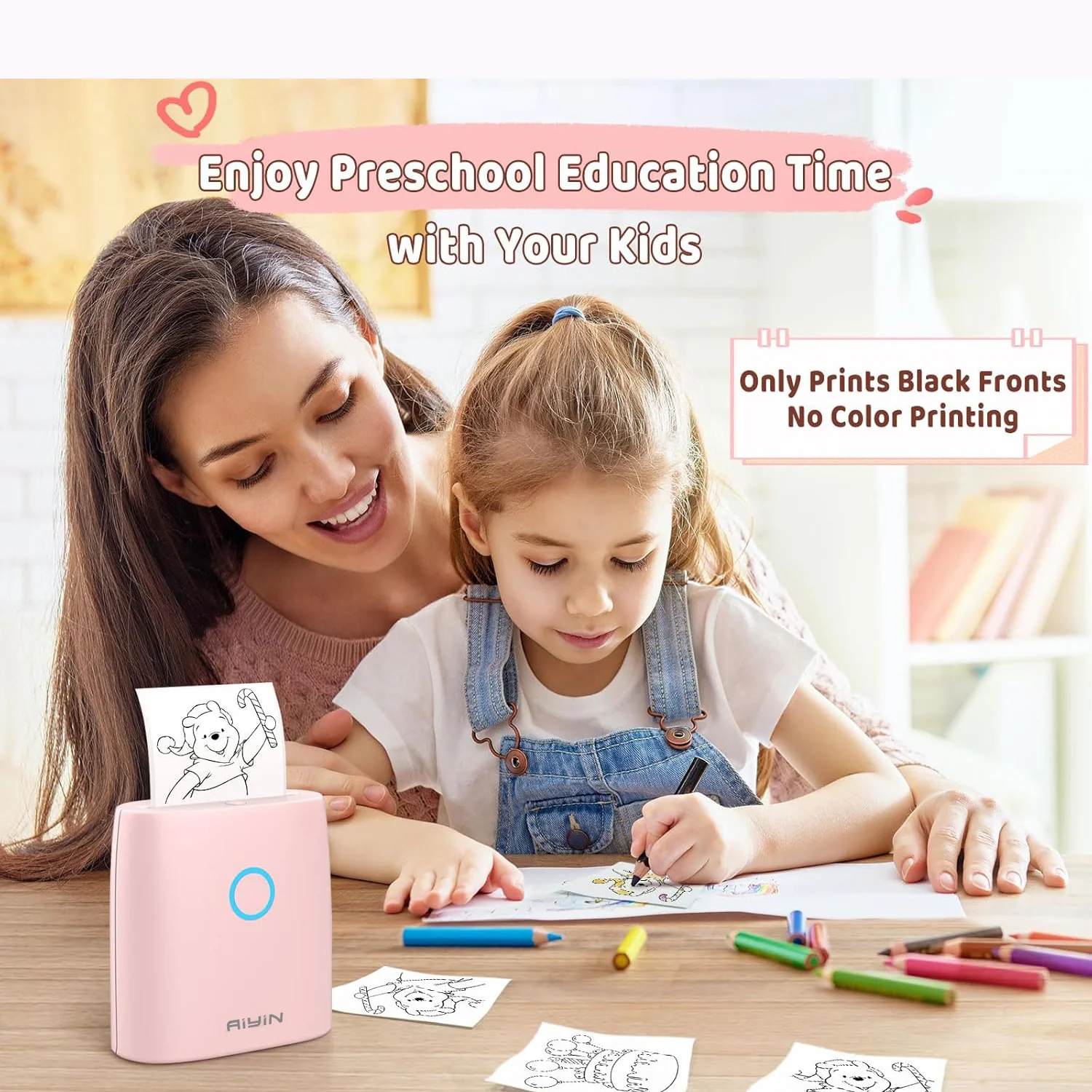 🌞Fris De Lente In Met 50% Korting!🎞️ Mini Herinneringsstickerprinter Bluetooth | 300 DPI HD Foto’s | 5 Rollen BPA-vrij Papier | Onmiddellijke Herinneringen - Image 6