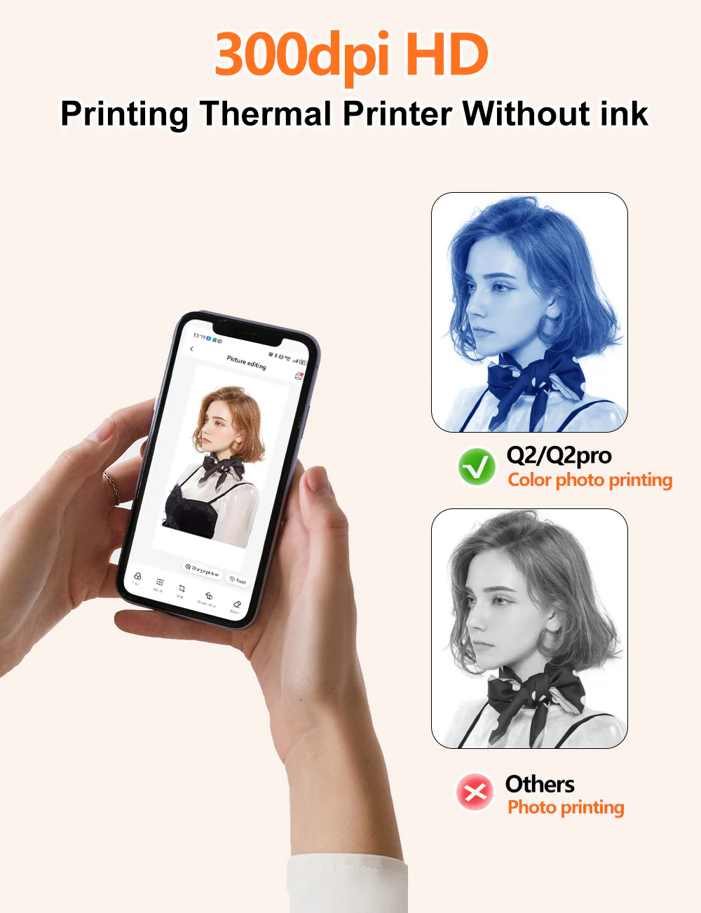🌞Fris De Lente In Met 50% Korting!🎞️ Mini Herinneringsstickerprinter Bluetooth | 300 DPI HD Foto’s | 5 Rollen BPA-vrij Papier | Onmiddellijke Herinneringen - Image 8