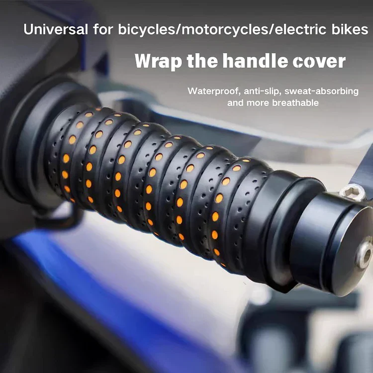 🏍️👍 Antislip Zachte Siliconen Grip Tape voor Motorfietssturen – Drukpunten Design, Ademend & Breed Toepassing!