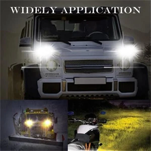 🎉Nieuwjaars Cadeau 50% KORTING!🔦 Universeel LED hulplicht: 4500 lumen | 2 kleurmodi (geel/wit) | IP67 waterdicht – voor motorfietsen, auto's, UTV's & offroad voertuigen. - Image 4