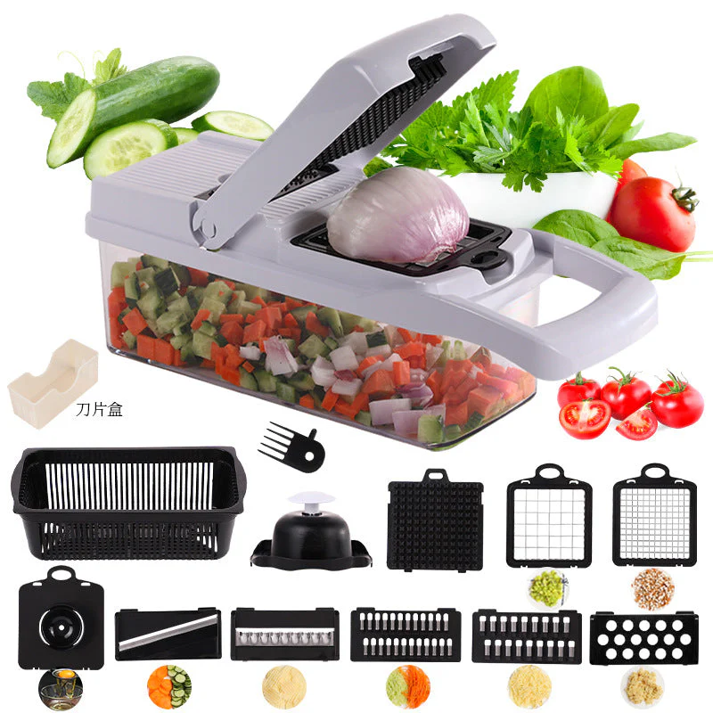 🌞Fris De Lente In Met 50% Korting!🧑🍳 15-delige Multifunctionele Groentesnijder Set – Snel Snijden & Rasp | Veilig & Vaatwasmachinebestendig! - Image 10