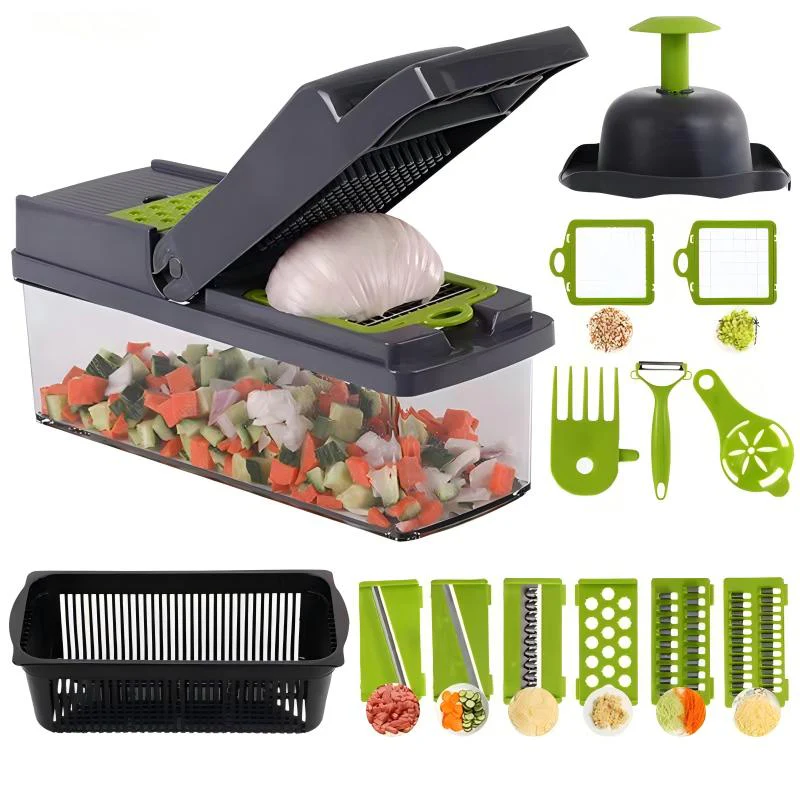 🌞Fris De Lente In Met 50% Korting!🧑🍳 15-delige Multifunctionele Groentesnijder Set – Snel Snijden & Rasp | Veilig & Vaatwasmachinebestendig! - Image 11