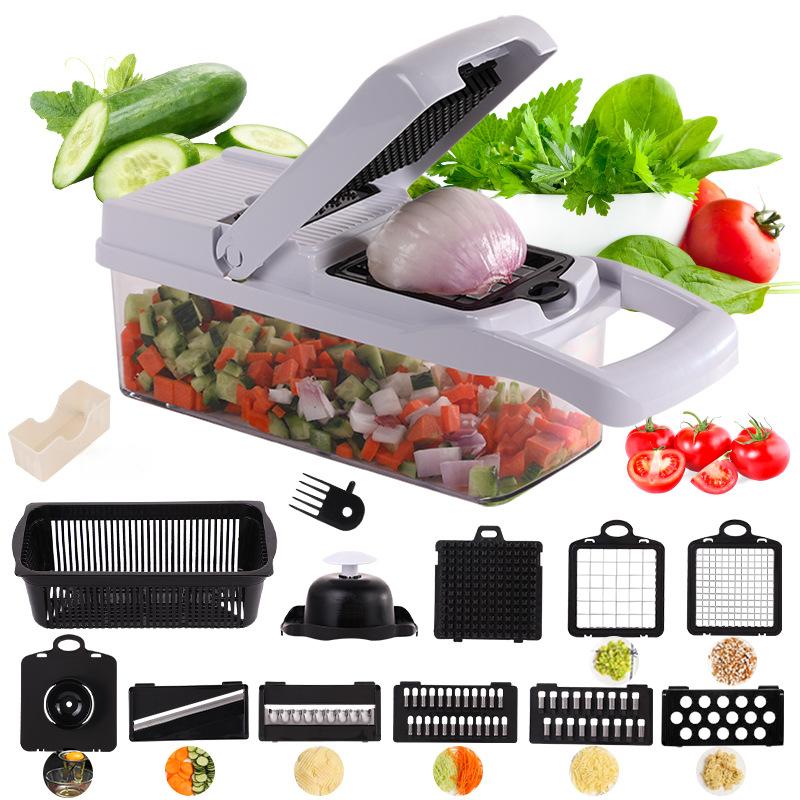 🌞Fris De Lente In Met 50% Korting!🧑🍳 15-delige Multifunctionele Groentesnijder Set – Snel Snijden & Rasp | Veilig & Vaatwasmachinebestendig! - Image 12