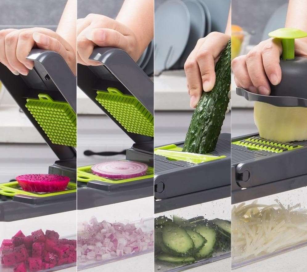 🌞Fris De Lente In Met 50% Korting!🧑🍳 15-delige Multifunctionele Groentesnijder Set – Snel Snijden & Rasp | Veilig & Vaatwasmachinebestendig! - Image 2