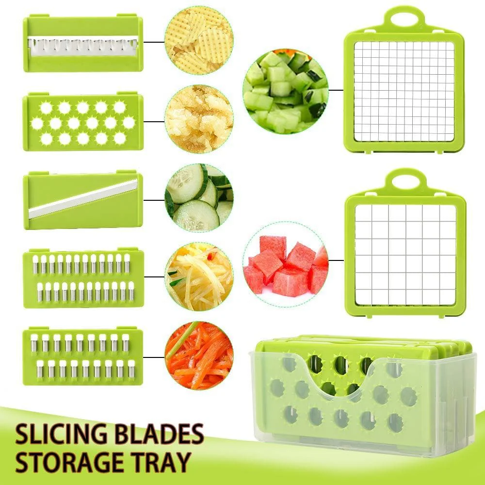 🌞Fris De Lente In Met 50% Korting!🧑🍳 15-delige Multifunctionele Groentesnijder Set – Snel Snijden & Rasp | Veilig & Vaatwasmachinebestendig! - Image 5
