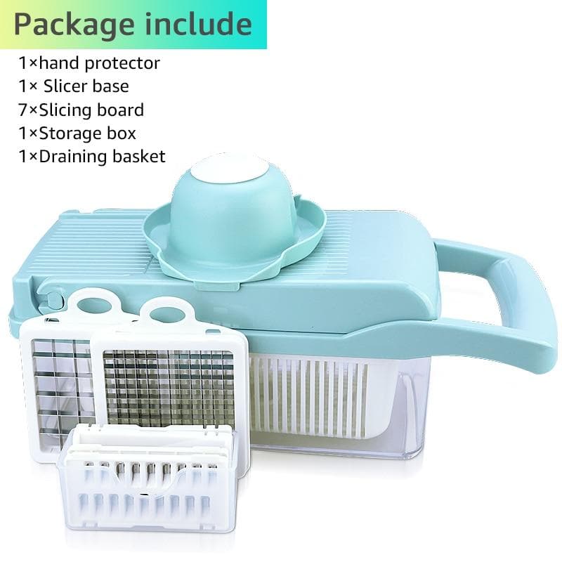 🌞Fris De Lente In Met 50% Korting!🧑🍳 15-delige Multifunctionele Groentesnijder Set – Snel Snijden & Rasp | Veilig & Vaatwasmachinebestendig! - Image 7