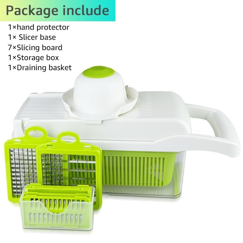 🌞Fris De Lente In Met 50% Korting!🧑🍳 15-delige Multifunctionele Groentesnijder Set – Snel Snijden & Rasp | Veilig & Vaatwasmachinebestendig! - Image 8