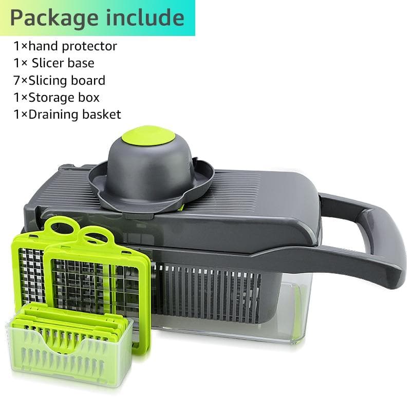 🌞Fris De Lente In Met 50% Korting!🧑🍳 15-delige Multifunctionele Groentesnijder Set – Snel Snijden & Rasp | Veilig & Vaatwasmachinebestendig! - Image 9
