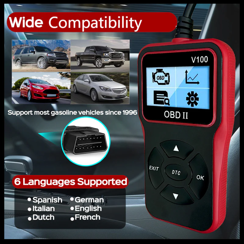 🎉Nieuwjaars Cadeau 50% KORTING!🔧Multifunctionele OBD II Motor Foutcodelezer - Snel Fouten Lezen/Wissen & Realtime Bewaking: Compatibel Met Meeste Benzinevoertuigen (Na 1996!) - Image 3