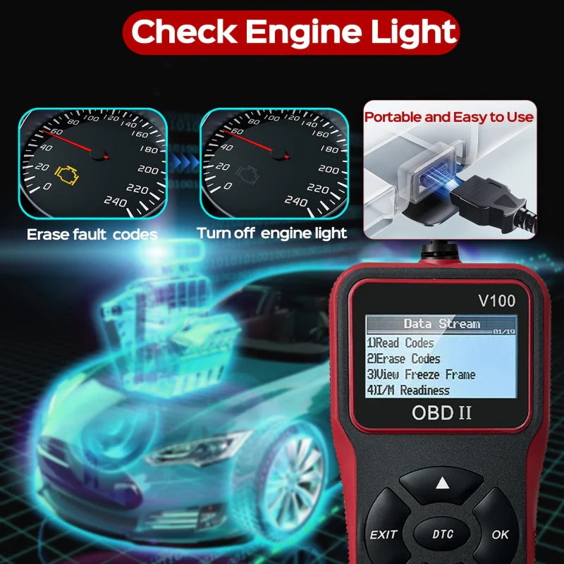 🎉Nieuwjaars Cadeau 50% KORTING!🔧Multifunctionele OBD II Motor Foutcodelezer - Snel Fouten Lezen/Wissen & Realtime Bewaking: Compatibel Met Meeste Benzinevoertuigen (Na 1996!) - Image 4