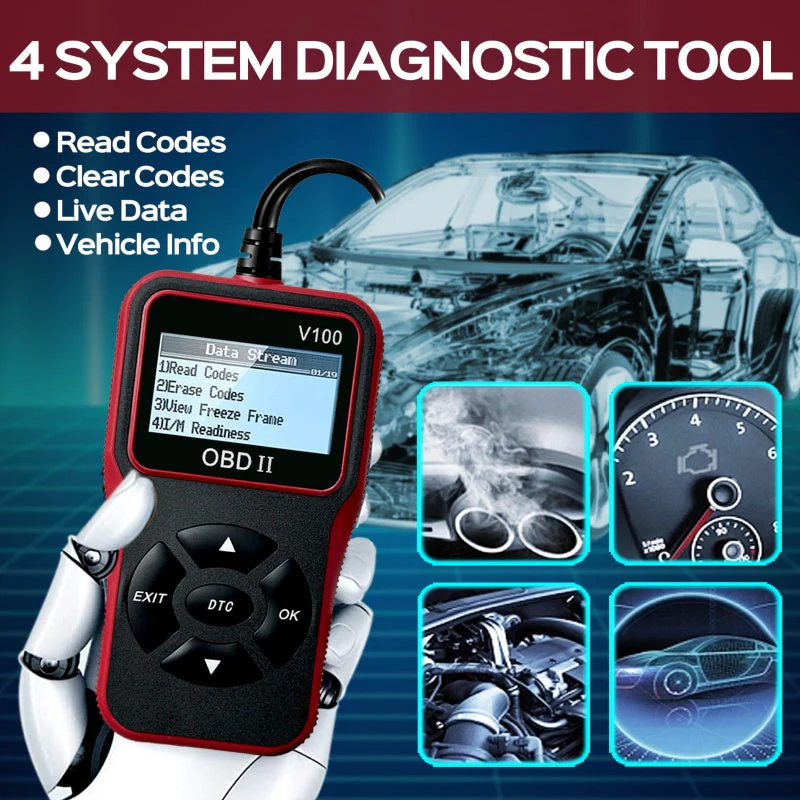🎉Nieuwjaars Cadeau 50% KORTING!🔧Multifunctionele OBD II Motor Foutcodelezer - Snel Fouten Lezen/Wissen & Realtime Bewaking: Compatibel Met Meeste Benzinevoertuigen (Na 1996!) - Image 6