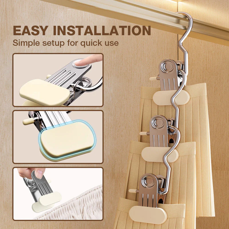 👔🧺 Multifunctionele Washaken met Clips – Sterke Klemkracht, Antislip Rubber & Duurzaam Roestvrij Staal (Veelzijdig voor Wasmachine & Opbergruimtes - Image 3