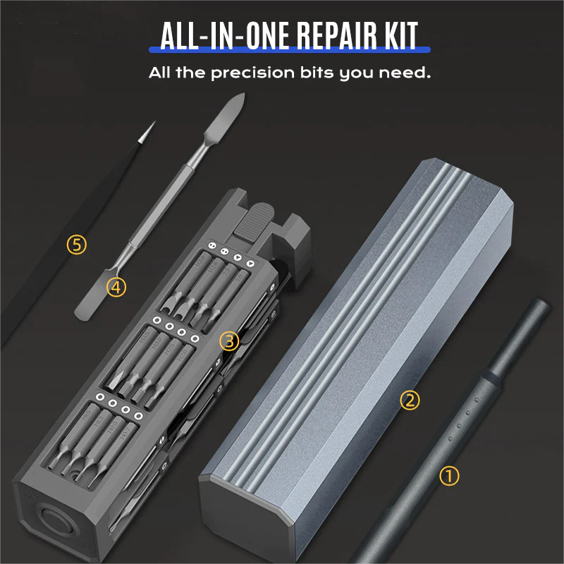 ✨ Multifunctionele Precisieschroevendraaierset – All-in-één Reparatiekit, Magnetisch Tip & Duurzame CRV Staal (Perfect voor Elektronica, Brillen & Meer!) - Image 3