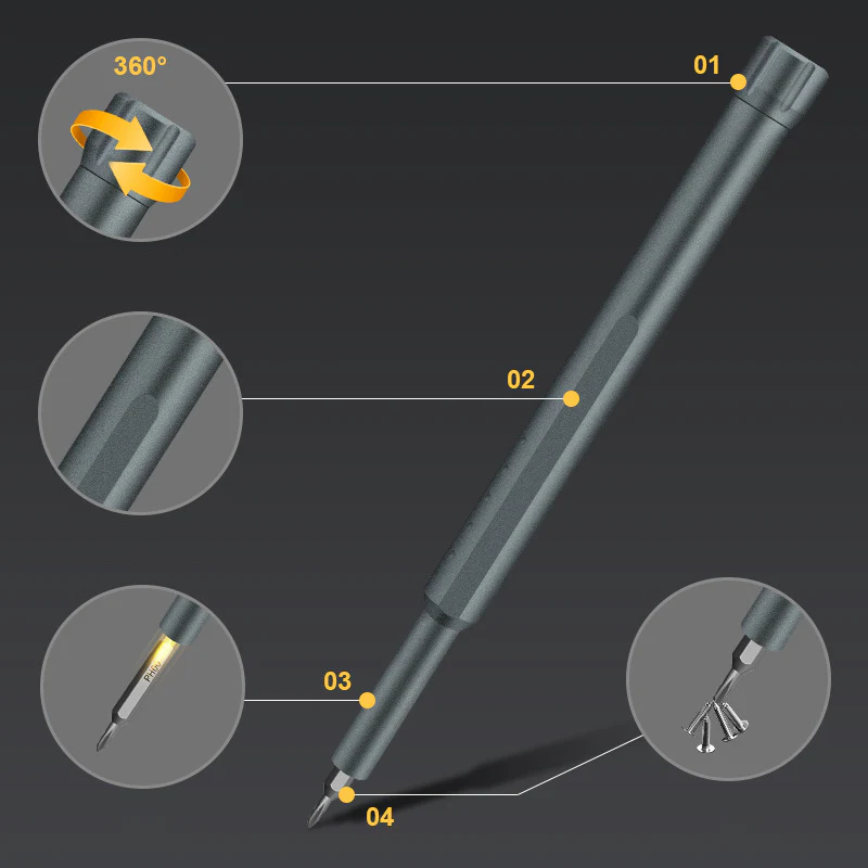 ✨ Multifunctionele Precisieschroevendraaierset – All-in-één Reparatiekit, Magnetisch Tip & Duurzame CRV Staal (Perfect voor Elektronica, Brillen & Meer!) - Image 8