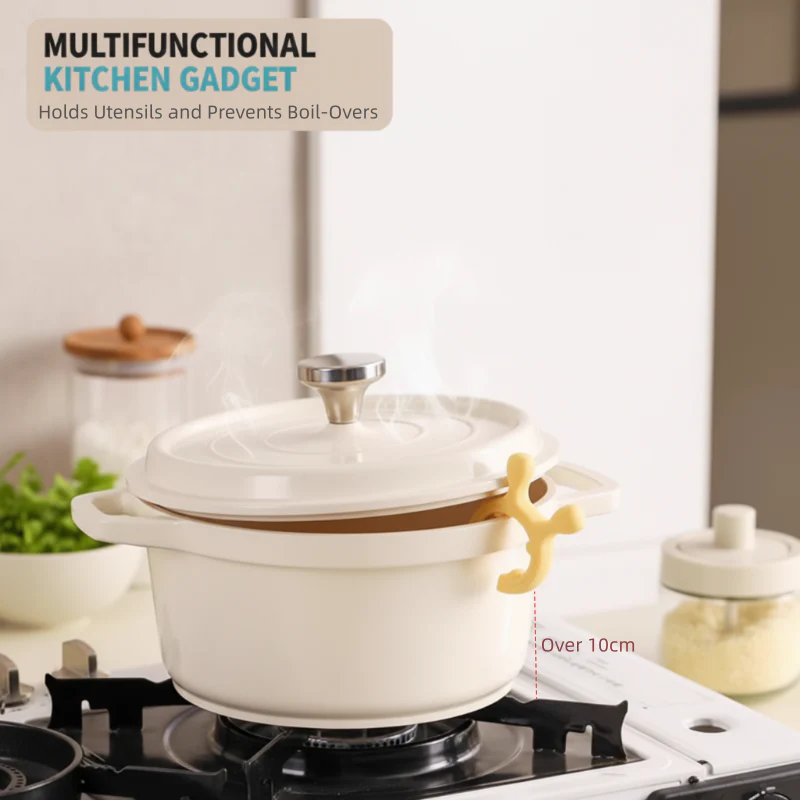 🎄Kerstdeal ALTIJD 50% KORTING!🥄 Multifunctioneel Siliconen Spatelrek voor Pannenhandvatten: Anti-Overkoken + Hittebestendig – Houd Jouw Keuken Schoon！ - Image 4