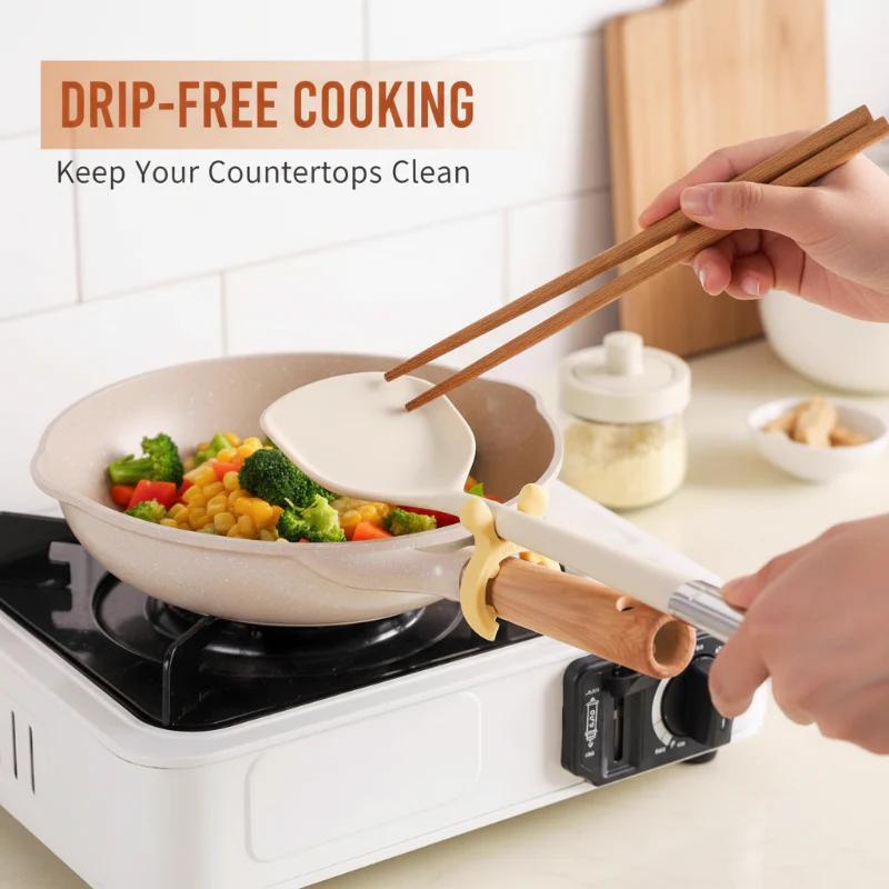 🎄Kerstdeal ALTIJD 50% KORTING!🥄 Multifunctioneel Siliconen Spatelrek voor Pannenhandvatten: Anti-Overkoken + Hittebestendig – Houd Jouw Keuken Schoon！ - Image 5