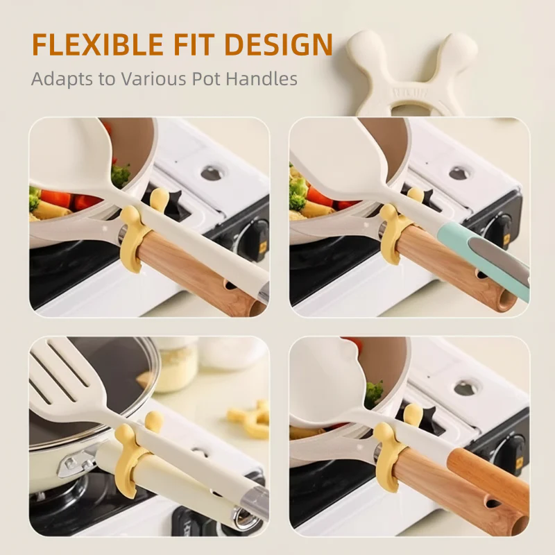 🎄Kerstdeal ALTIJD 50% KORTING!🥄 Multifunctioneel Siliconen Spatelrek voor Pannenhandvatten: Anti-Overkoken + Hittebestendig – Houd Jouw Keuken Schoon！ - Image 6
