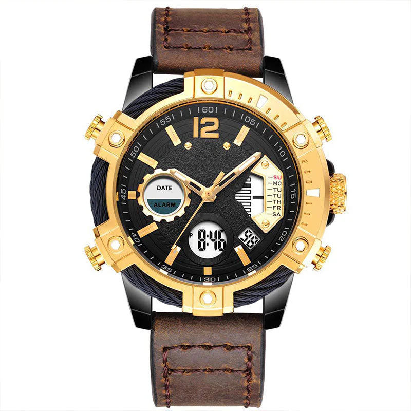 🎄Kerstdeal ALTIJD 50% KORTING!✨ Multifunctioneel Herenhorloge (Dubbel Display) – 3ATM Waterdicht, Quartz & Sportief (Perfect SinterklaasCadeau voor Moderne Mannen!) - Image 10