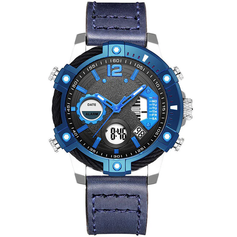 🎄Kerstdeal ALTIJD 50% KORTING!✨ Multifunctioneel Herenhorloge (Dubbel Display) – 3ATM Waterdicht, Quartz & Sportief (Perfect SinterklaasCadeau voor Moderne Mannen!) - Image 11