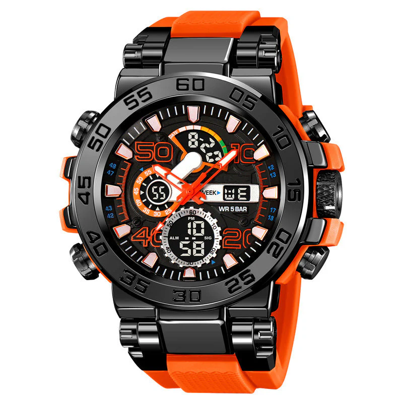 🎄Kerstdeal ALTIJD 50% KORTING!✨ Multifunctioneel LED Waterdicht Horloge – Dual Display, 50M Waterdicht & All-in-één Functies (Stijlvol & Duurzaam voor Dagelijks Gebruik!) - Image 10