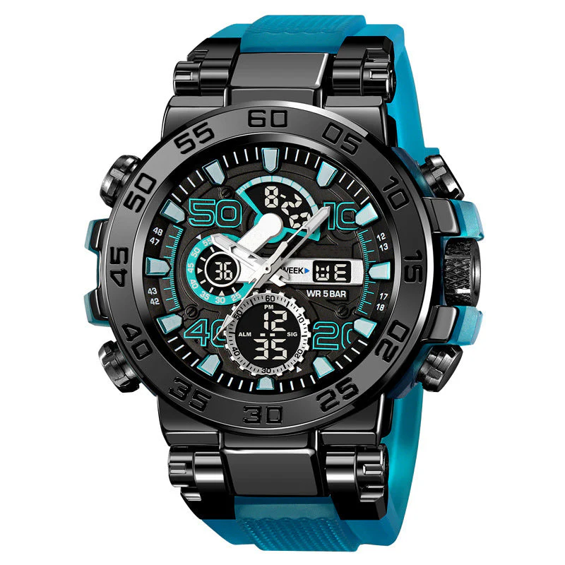 🎄Kerstdeal ALTIJD 50% KORTING!✨ Multifunctioneel LED Waterdicht Horloge – Dual Display, 50M Waterdicht & All-in-één Functies (Stijlvol & Duurzaam voor Dagelijks Gebruik!) - Image 12