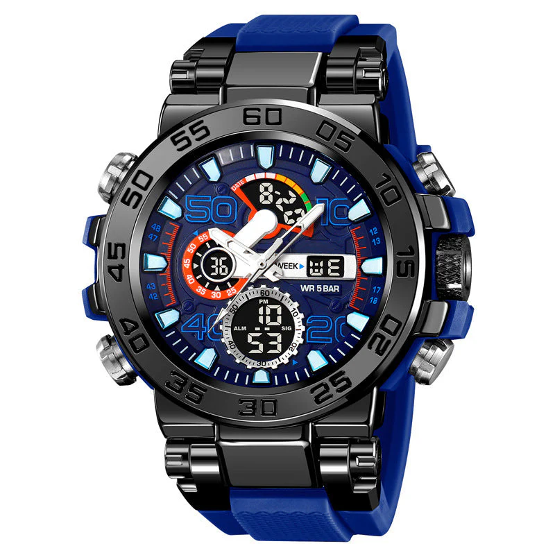 🎄Kerstdeal ALTIJD 50% KORTING!✨ Multifunctioneel LED Waterdicht Horloge – Dual Display, 50M Waterdicht & All-in-één Functies (Stijlvol & Duurzaam voor Dagelijks Gebruik!) - Image 13