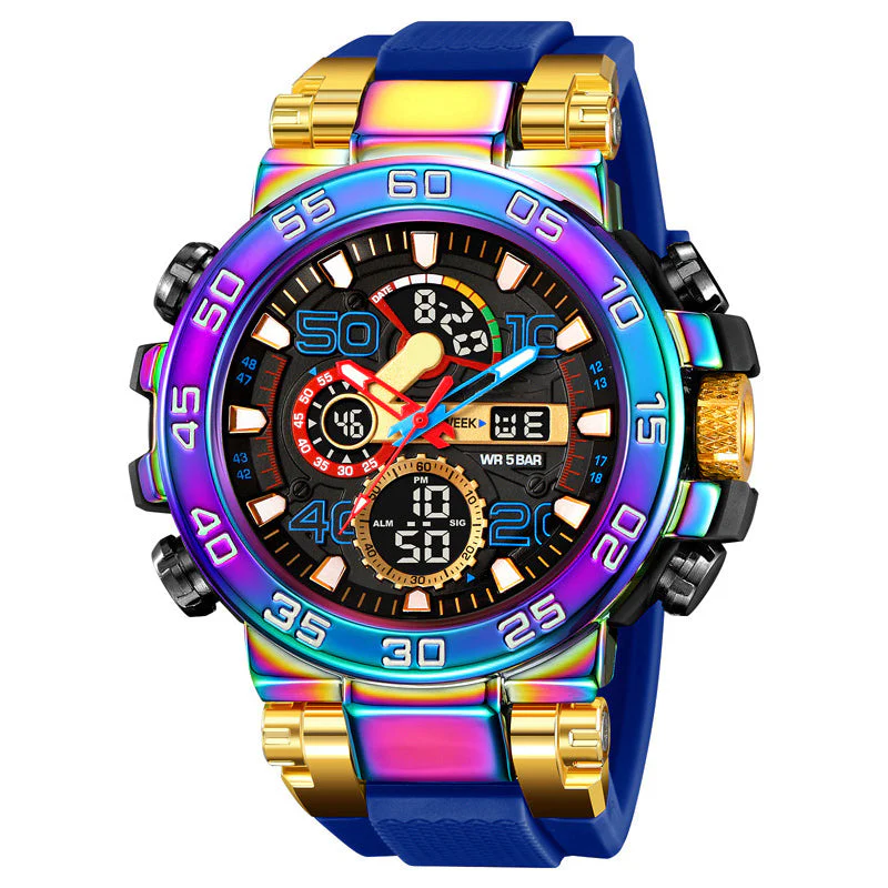🎄Kerstdeal ALTIJD 50% KORTING!✨ Multifunctioneel LED Waterdicht Horloge – Dual Display, 50M Waterdicht & All-in-één Functies (Stijlvol & Duurzaam voor Dagelijks Gebruik!) - Image 15