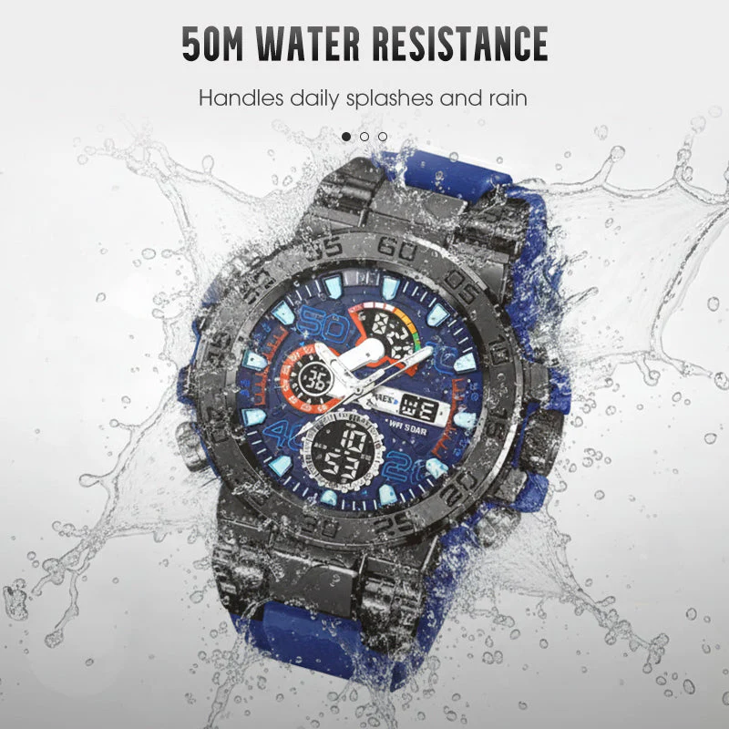 🎄Kerstdeal ALTIJD 50% KORTING!✨ Multifunctioneel LED Waterdicht Horloge – Dual Display, 50M Waterdicht & All-in-één Functies (Stijlvol & Duurzaam voor Dagelijks Gebruik!) - Image 2