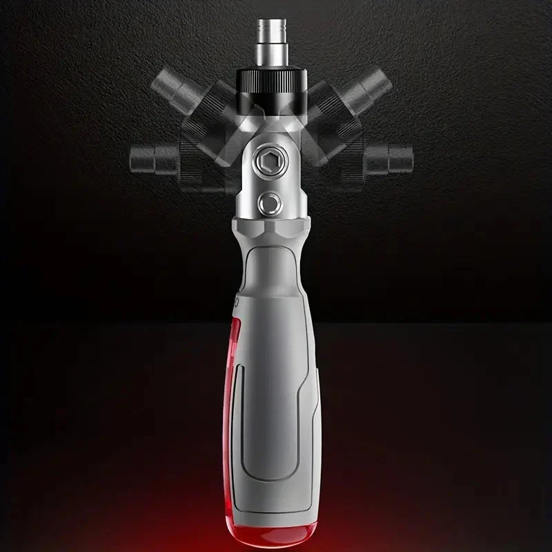 🖤Black Friday topper!50% KORTING✨ 10-in-1 Multifunctionele Schroevendraaier – 180° Draaibare Hoek, Zelfdraaiend Mechanisme & Magnetische Koppen (Perfect voor Smalle Ruimtes & Efficiënte Klussen!) - Image 3