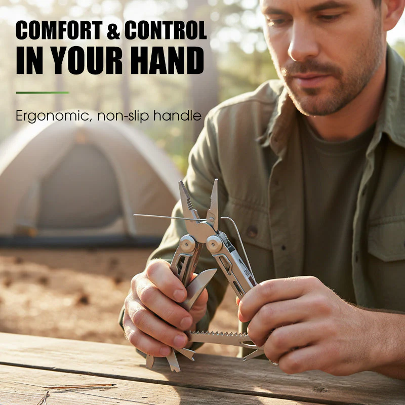 ✨ 12-in-1 Roestvrijstalen Opvouwbare Multitooltang – Alles-in-één Gadget, Duurzaam Staal & Compact Design (Perfect voor Outdoor & Thuis Reparaties!) - Image 5