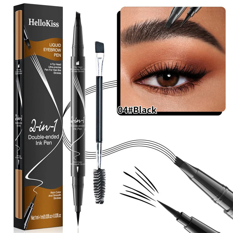 👁️ 2-In-1 Waterdichte Langdurige Oogpotlood - Perfecte Wenkbrauwen & Eyeliner! - Image 20