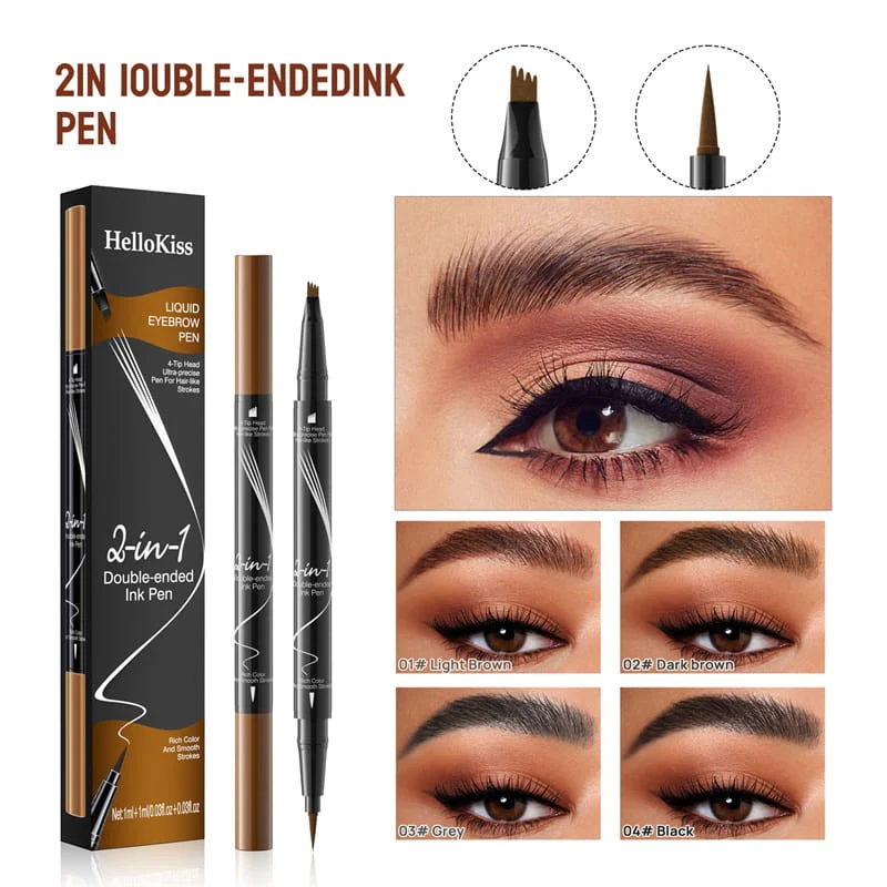 👁️ 2-In-1 Waterdichte Langdurige Oogpotlood - Perfecte Wenkbrauwen & Eyeliner! - Image 3