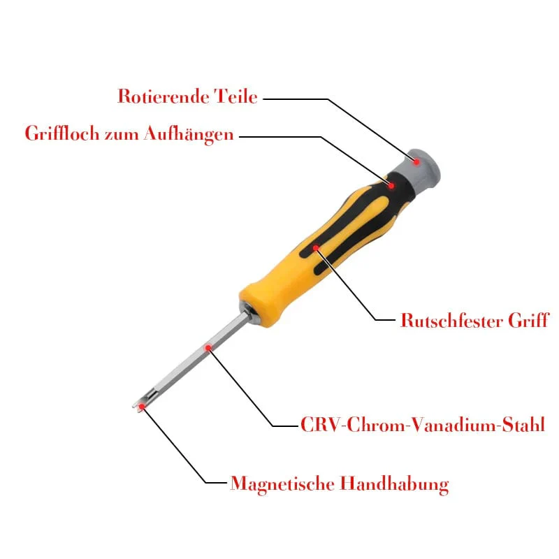 🖤Black Friday topper!50% KORTING✨ 6-in-1 Multifunctionele Schroevendraaierset – Hoogwaardig CR-V Staal & Magnetische Bits (Perfect voor Huishoudelijke Reparaties & Elektronica!) - Image 10
