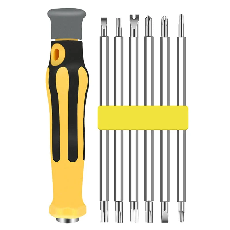 🖤Black Friday topper!50% KORTING✨ 6-in-1 Multifunctionele Schroevendraaierset – Hoogwaardig CR-V Staal & Magnetische Bits (Perfect voor Huishoudelijke Reparaties & Elektronica!) - Image 13