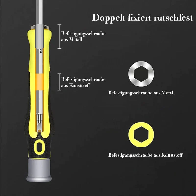 🖤Black Friday topper!50% KORTING✨ 6-in-1 Multifunctionele Schroevendraaierset – Hoogwaardig CR-V Staal & Magnetische Bits (Perfect voor Huishoudelijke Reparaties & Elektronica!) - Image 5
