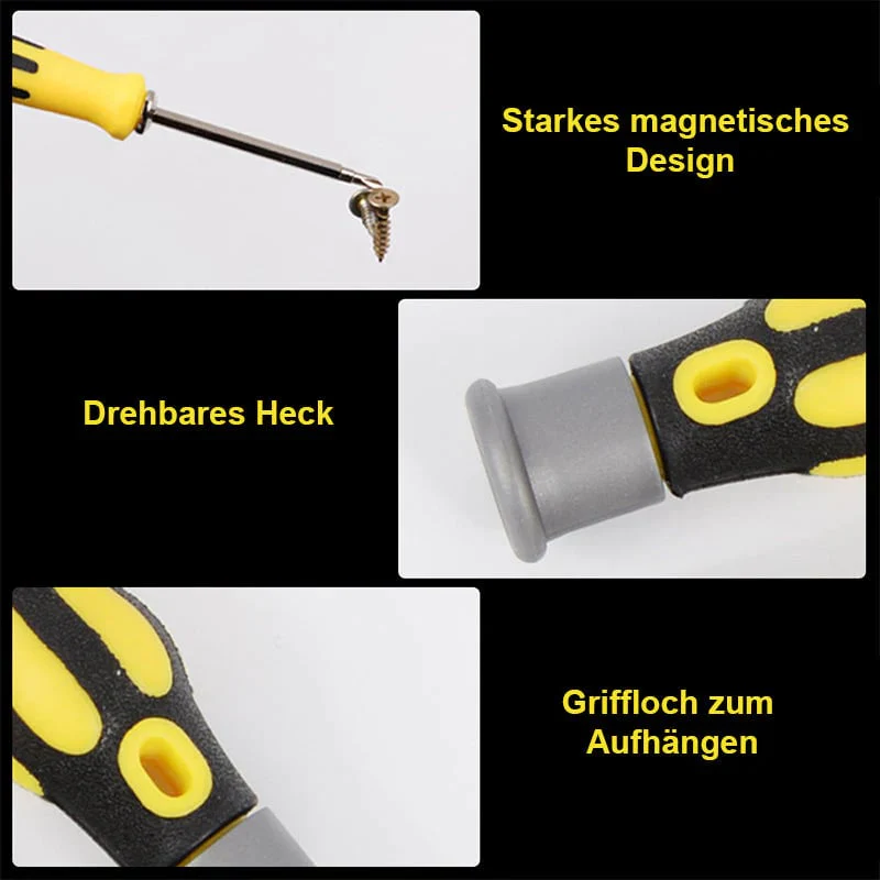 🖤Black Friday topper!50% KORTING✨ 6-in-1 Multifunctionele Schroevendraaierset – Hoogwaardig CR-V Staal & Magnetische Bits (Perfect voor Huishoudelijke Reparaties & Elektronica!) - Image 6