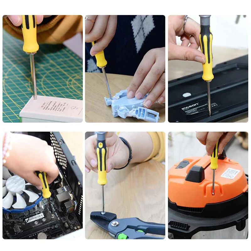 🖤Black Friday topper!50% KORTING✨ 6-in-1 Multifunctionele Schroevendraaierset – Hoogwaardig CR-V Staal & Magnetische Bits (Perfect voor Huishoudelijke Reparaties & Elektronica!) - Image 9