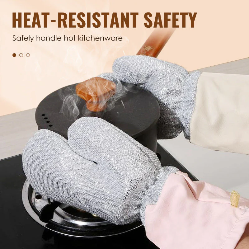 🎄Kerstdeal ALTIJD 50% KORTING!🧼Krasvrije Staaldraad Afwashandschoenen: Waterdicht + Hittebestendig – Efficiënt Schoonmaken Zonder Krassen！ - Image 6