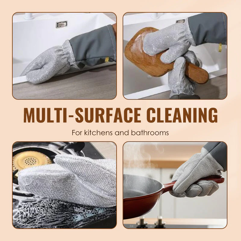 🎄Kerstdeal ALTIJD 50% KORTING!🧼Krasvrije Staaldraad Afwashandschoenen: Waterdicht + Hittebestendig – Efficiënt Schoonmaken Zonder Krassen！ - Image 8
