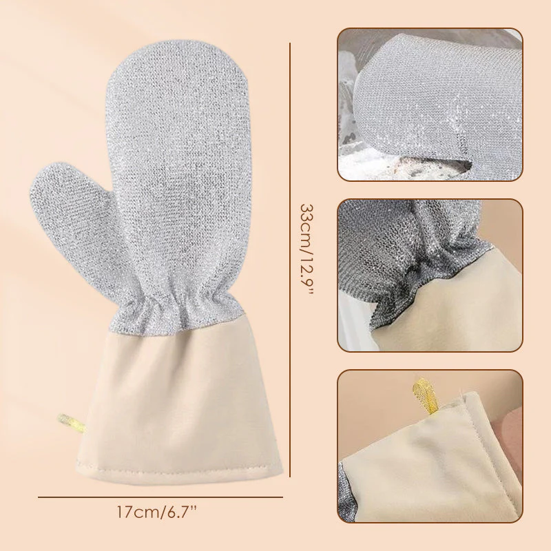 🎄Kerstdeal ALTIJD 50% KORTING!🧼Krasvrije Staaldraad Afwashandschoenen: Waterdicht + Hittebestendig – Efficiënt Schoonmaken Zonder Krassen！ - Image 9