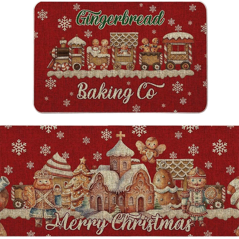 🎄❄️ Antislip Kerst Keukenmatten – Feestelijke Sneeuwpop Ontwerp, Duurzaam & Veelzijdig (Kerstdecoratie voor Keuken & Hal!) - Image 29