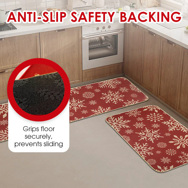 🎄❄️ Antislip Kerst Keukenmatten – Feestelijke Sneeuwpop Ontwerp, Duurzaam & Veelzijdig (Kerstdecoratie voor Keuken & Hal!) - Image 3