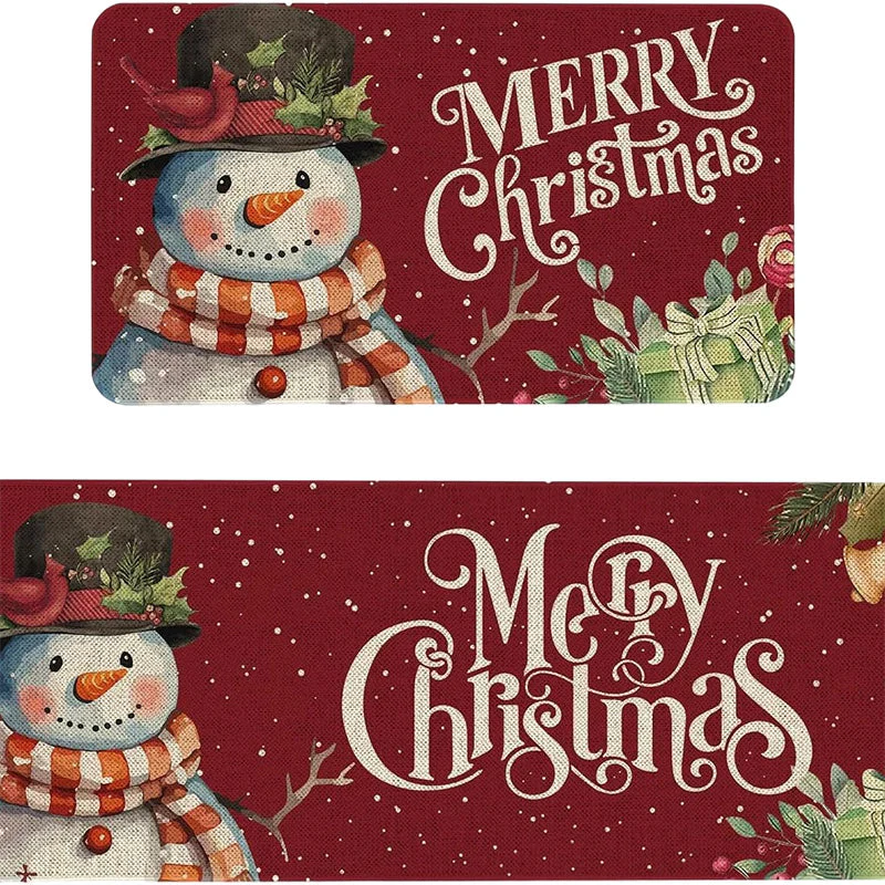 🎄❄️ Antislip Kerst Keukenmatten – Feestelijke Sneeuwpop Ontwerp, Duurzaam & Veelzijdig (Kerstdecoratie voor Keuken & Hal!) - Image 35