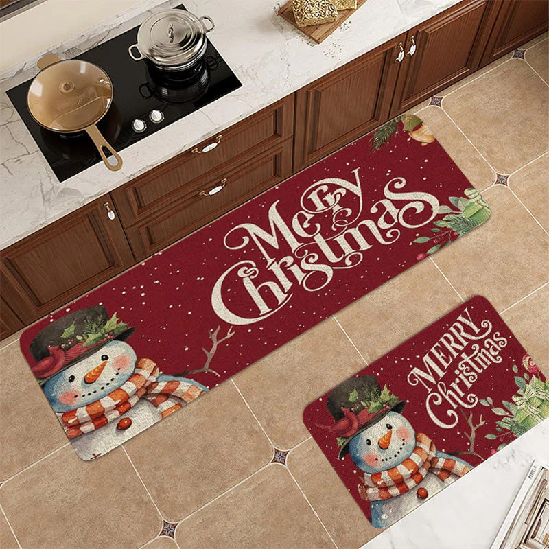 🎄❄️ Antislip Kerst Keukenmatten – Feestelijke Sneeuwpop Ontwerp, Duurzaam & Veelzijdig (Kerstdecoratie voor Keuken & Hal!) - Image 7